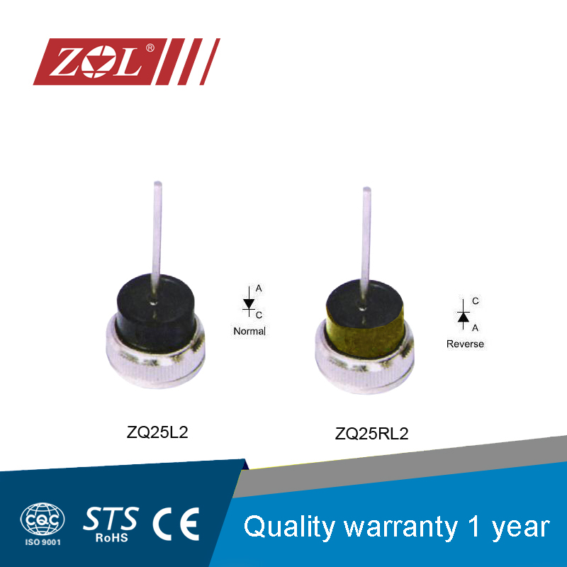 壓配式二極管, 車用二極管 ZQ25L2(R), ZQ35L2(R), ZQ50L2(R) , 25A 35A 50A, 200-1200V, ZQ-L2外型（塑料外殼）, 紫銅底座